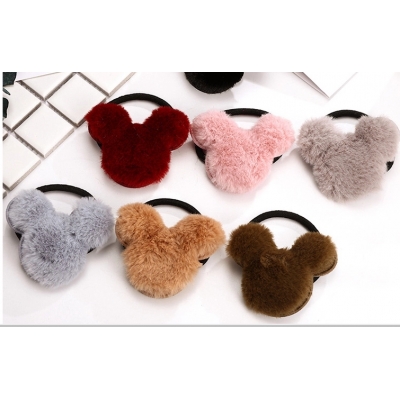 Cartoon Shape Elastic Cute Faux Fur Hair Tie